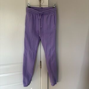 TNA Cozy Fleece Boyfriend Sweatpants Lavender